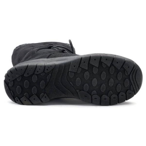 Womens Winter Boots Black Itasca Water Resistant 7 Suede Zip Up Round Toe Deidre - Picture 4 of 5